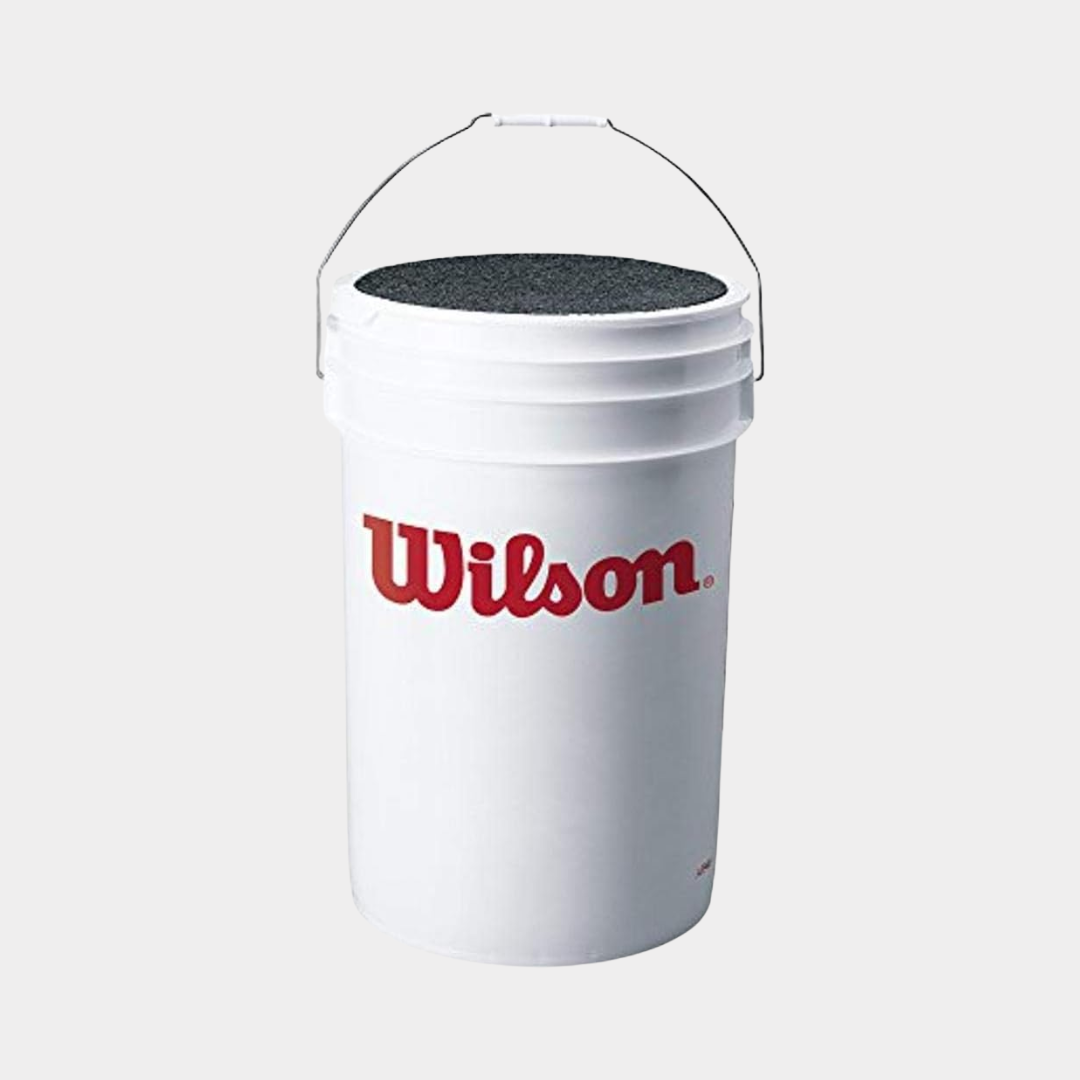 Wilson Sporting Goods Ball Bucket with Lid, White